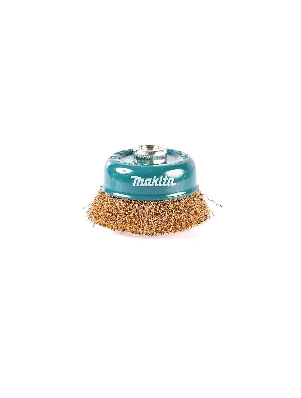 Makita Cup Wire Brush Brass Coated 3in D 55435 H B Hardware and Lumber Inc