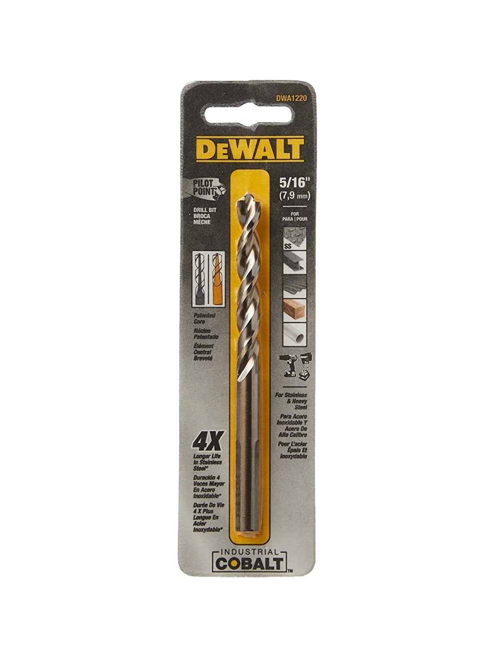 Dewalt Stainless Steel Drill Bit 5 16 in. DWA1220 2466217