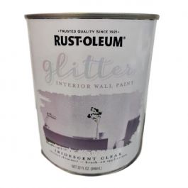 Rust-Oleum 1 Qt. Iridescent Clear Glitter Interior Wall Paint