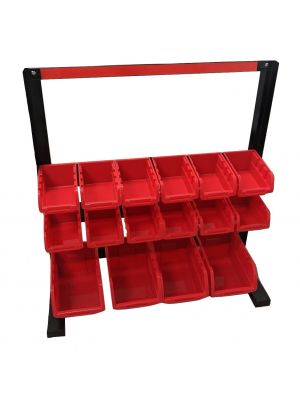 15 Bin Tabletop Parts Rack