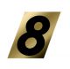 Number 8 Black/Gold 1-1/2in