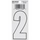 Self Adhesive Number White #2 3in