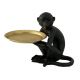 Decorative Monkey With Metal Tray Poly (439-787808)