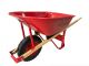 H&B Wheelbarrow Red 6 cu. ft. Wood Handles