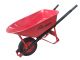 Wheelbarrow Solid Wheel Steel Handle Red 6cu