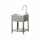 Utility Laundry Sink Set Stainless Steel 24 x 21 x 34 in. (QL200KS)