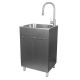 Steel Utility Sink Set Grey 22 x 18 x 34 in. (QL117KG)