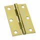 Hinge Fixed Pin Brass Plated 3in 2pc